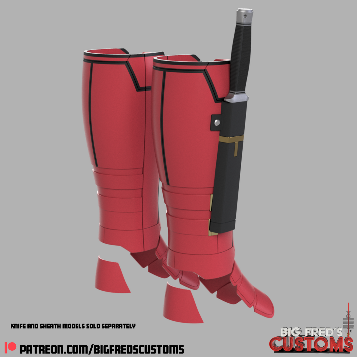 Deadpool Shin Guards (Deadpool and wolverine) STL (Download)