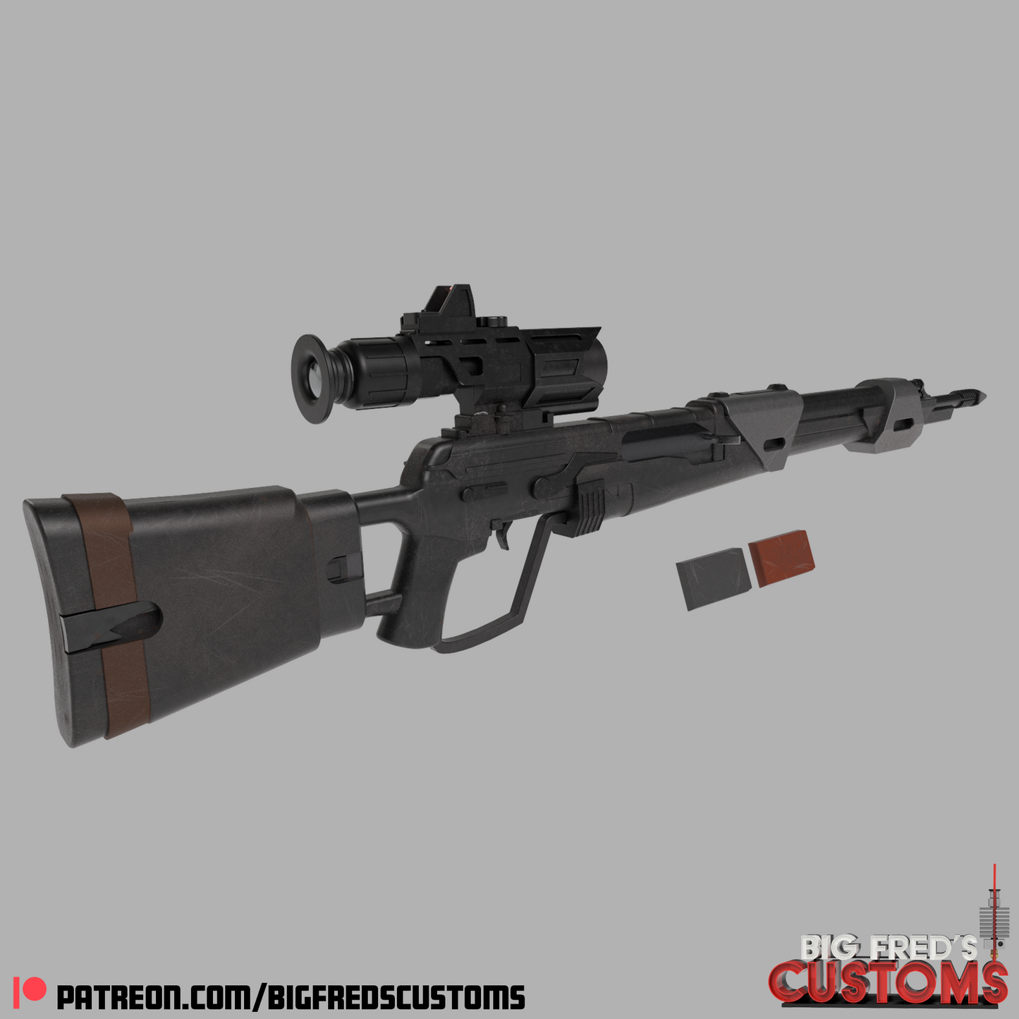 Fennec Shand Blaster (The Mandalorian) Stl File (Download)