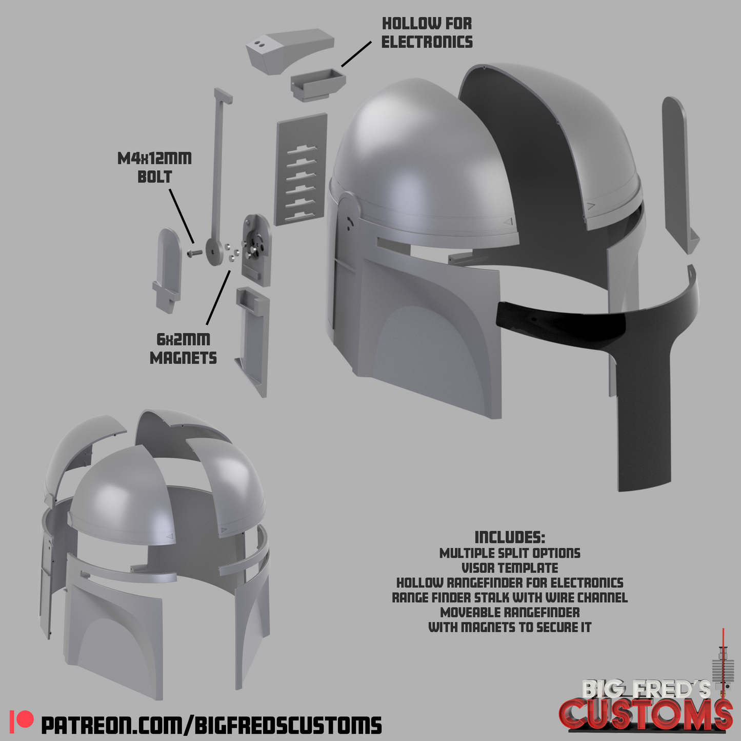 Jango Fett Helmet (Attack of the Clones) STL File (Download)