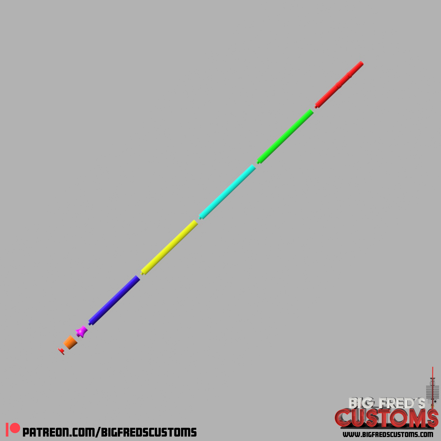 Royal Guard Staff (Red Guard in Rotj) Star Wars Stl (Download)