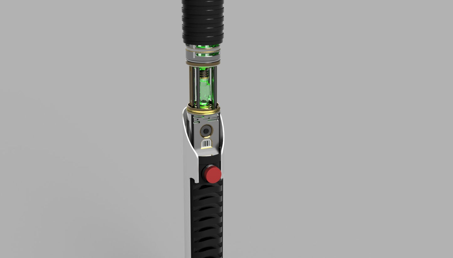 Qui-Gon Jinn Lightsaber with chassis (Star Wars Ep.I) Stl (Download)