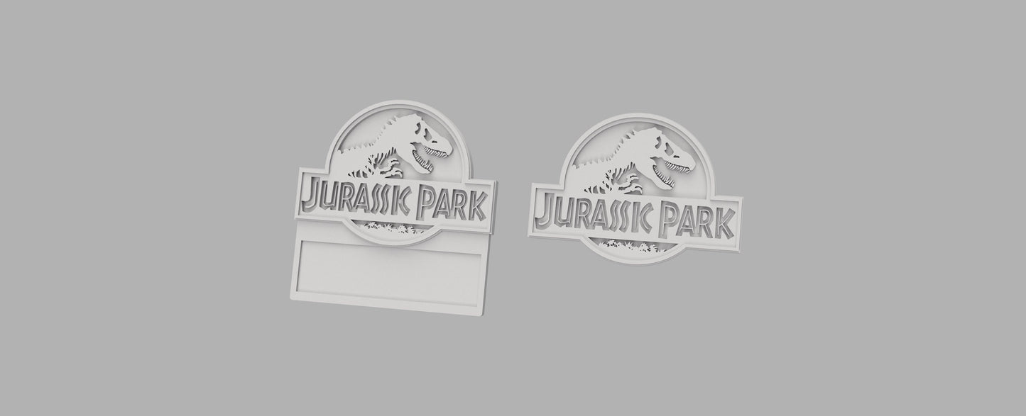 Jurassic Park Badge and Name Plate Model STL (Download)