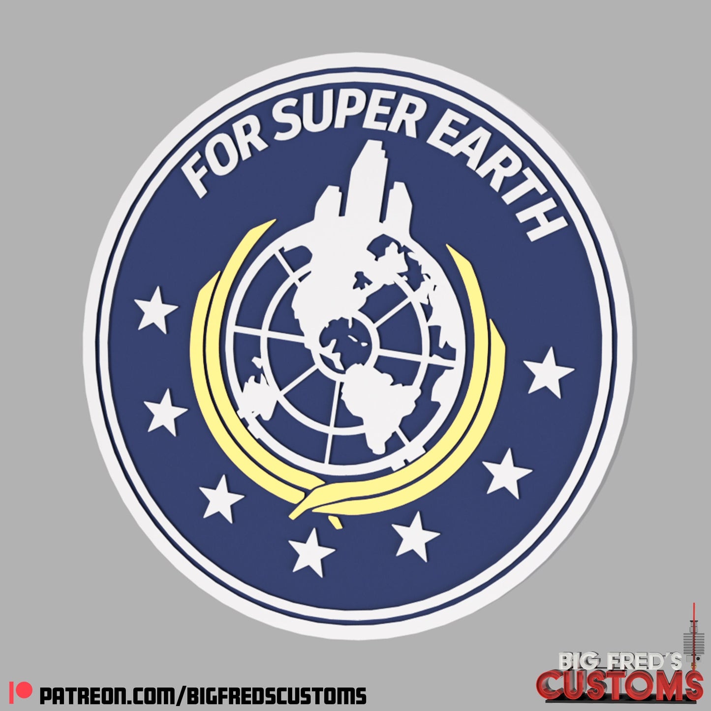 Super Earth Super Credit with Badge (Helldivers 2) STL (Download)
