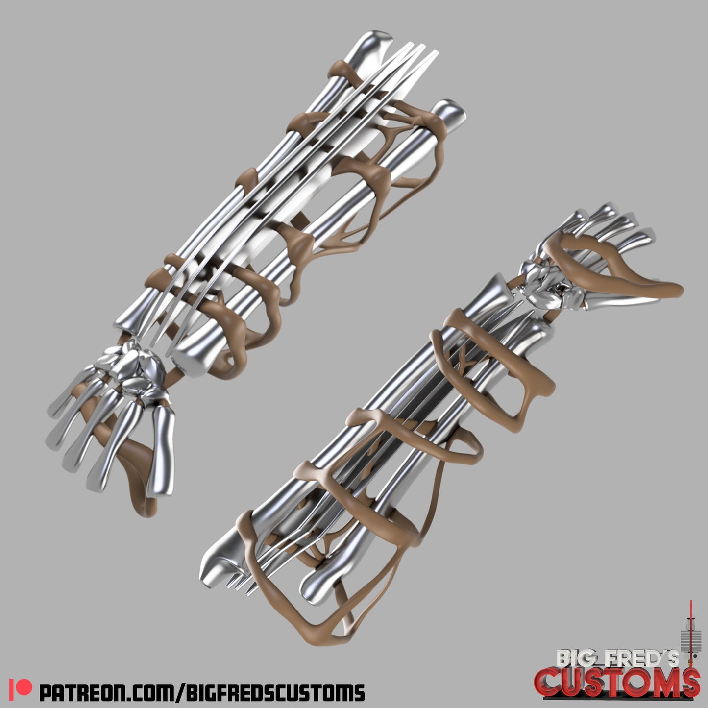 Adamantium Bone Claws (Deadpool and Wolverine) STL (Download)