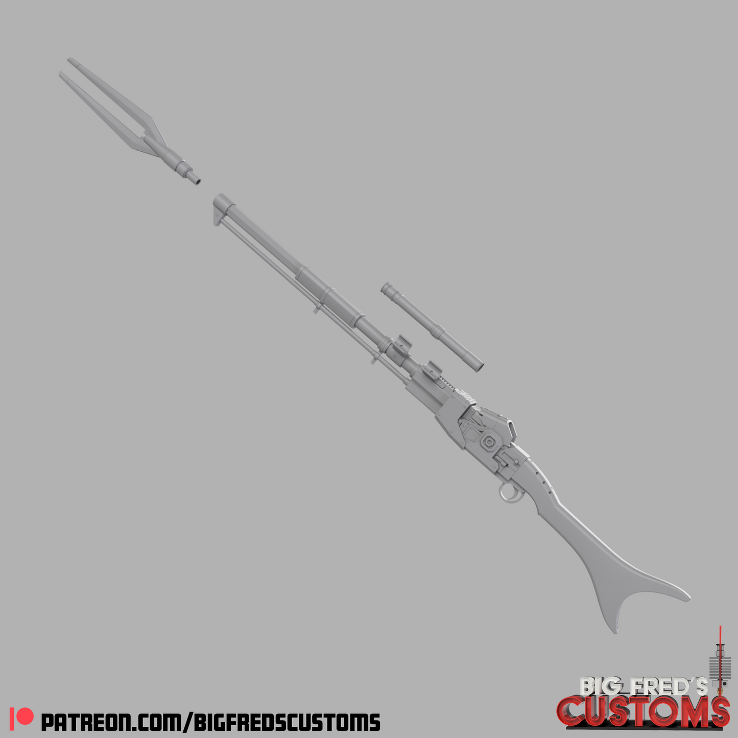 Din Djarin's Amban Pluse Blaster (The Mandalorian) STL File (Download)