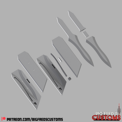 Bullseye Knives (Daredevil born again) STL File (Download)