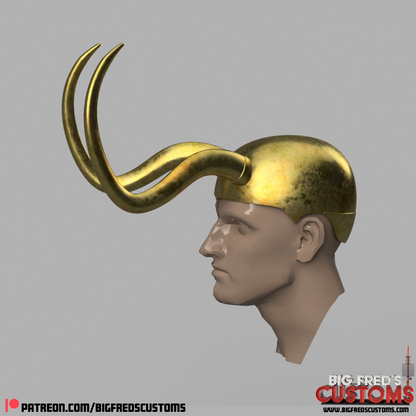 Classic Loki Helmet (Loki Tv show) STL (DOWNLOAD)