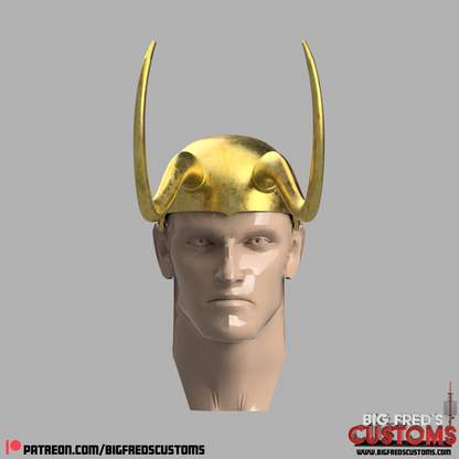 Classic Loki Helmet (Loki Tv show) STL (DOWNLOAD)
