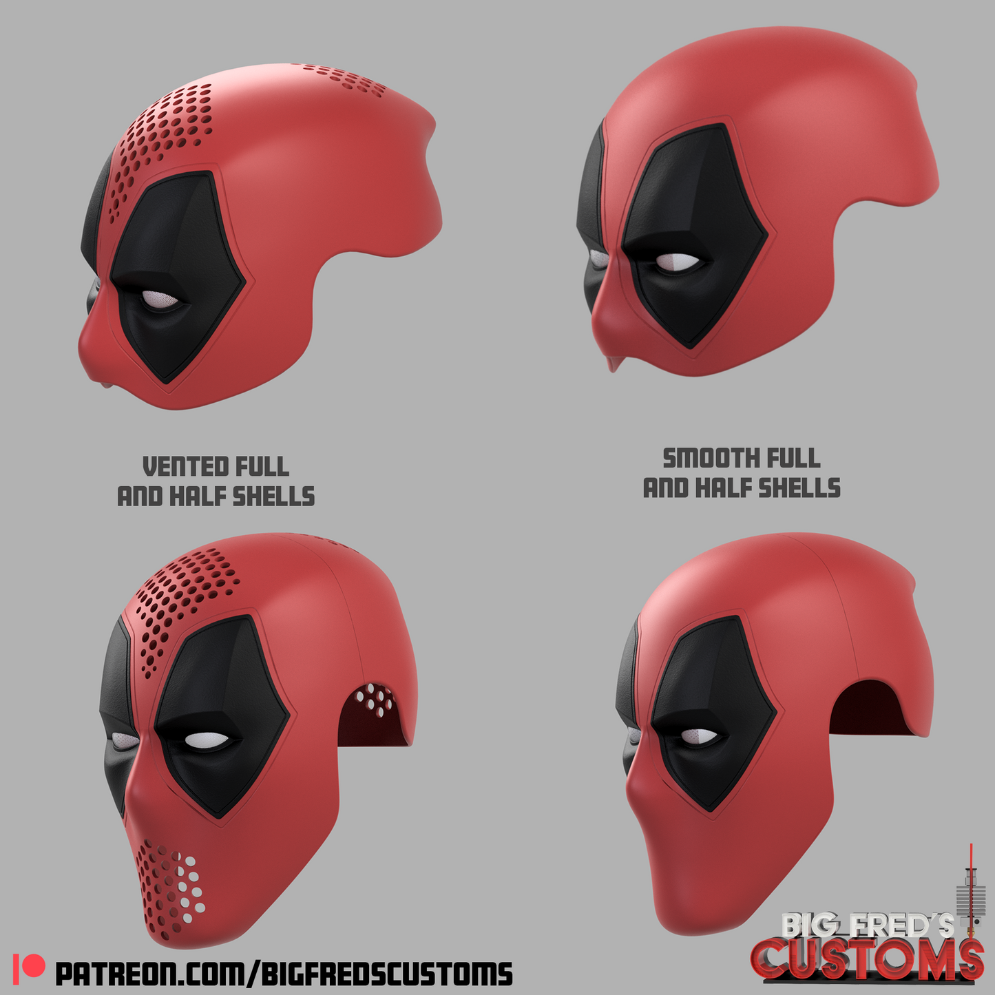 Deadpool Face shell with Interchangeable expressions (Deadpool and Wolverine)