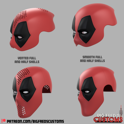 Deadpool Face shell with Interchangeable expressions (Deadpool and Wolverine)