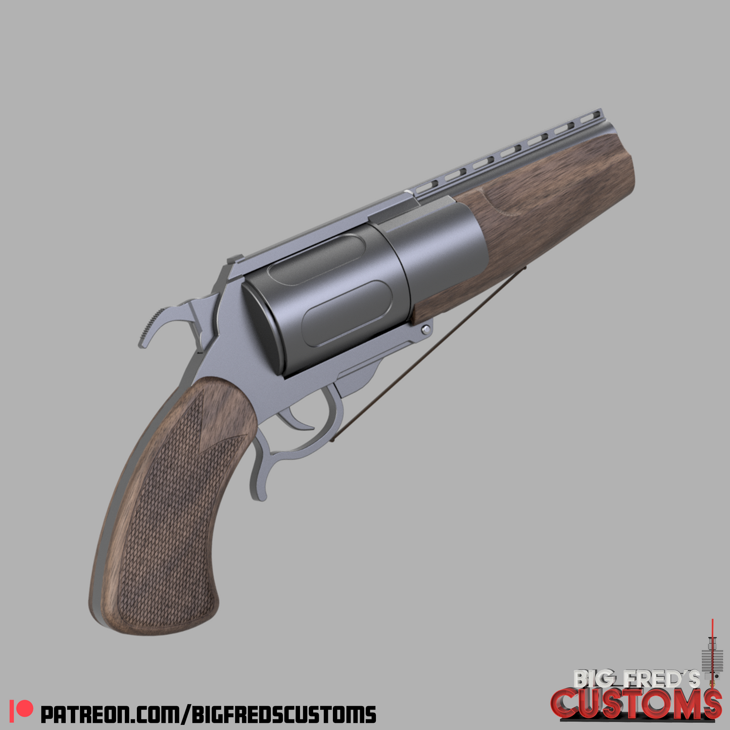 The Ghoul's/ Cooper Howard's Hand Cannon Prop (Fallout) STL (Download)