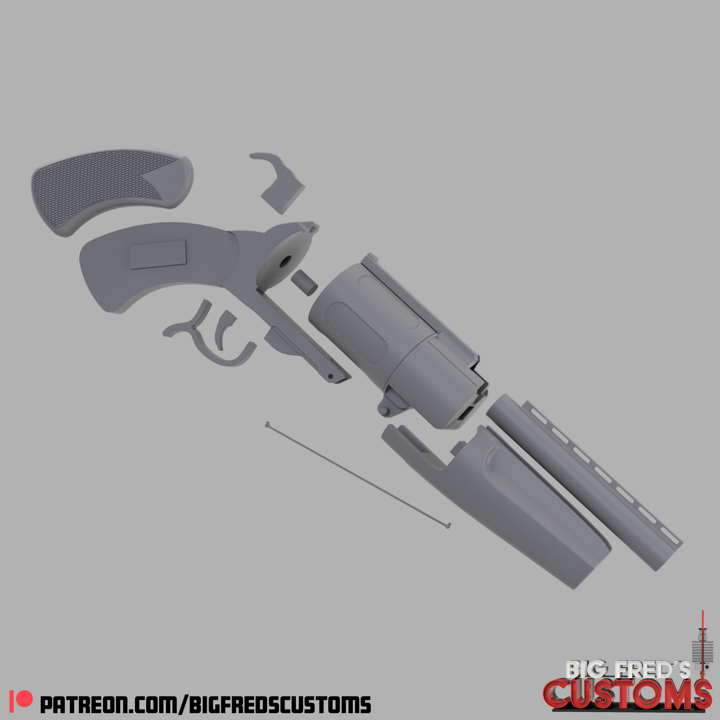 The Ghoul's/ Cooper Howard's Hand Cannon Prop (Fallout) STL (Download)