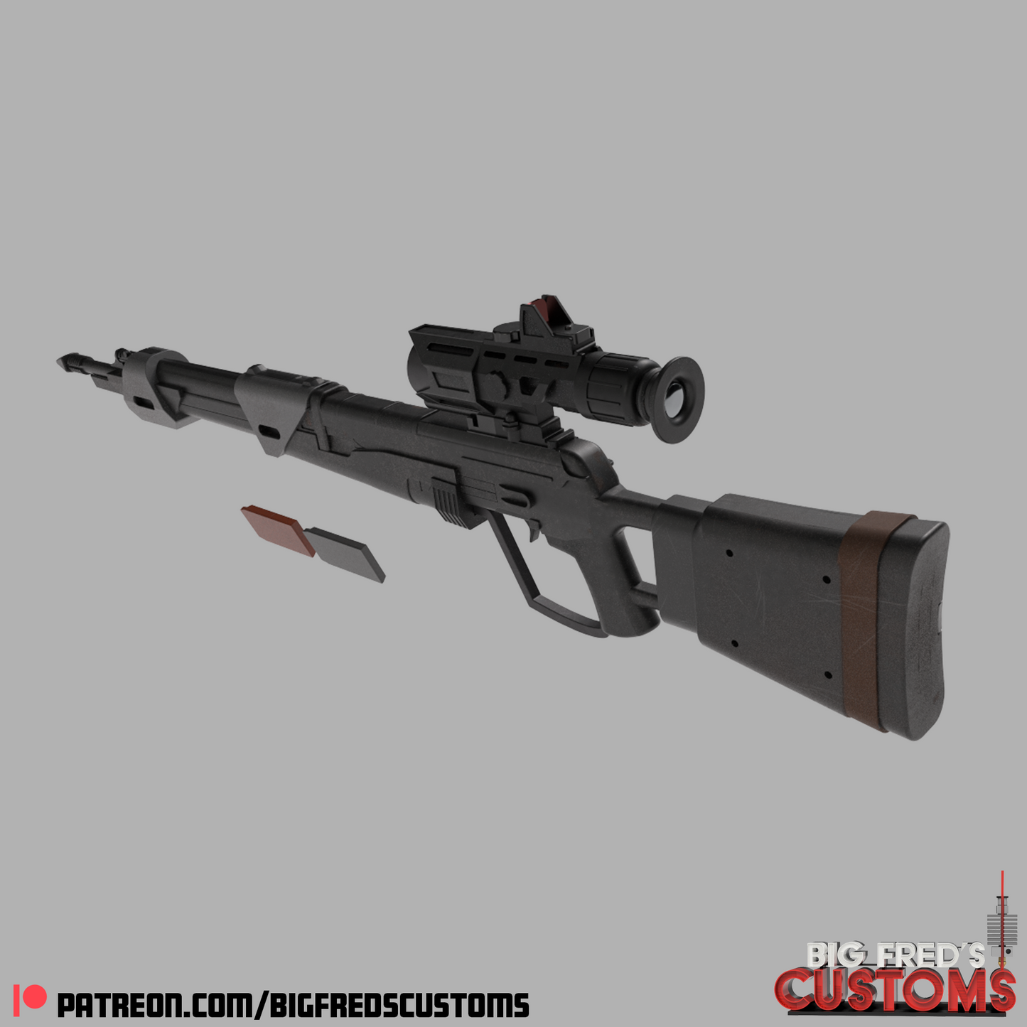 Fennec Shand Blaster (The Mandalorian) Stl File (Download)