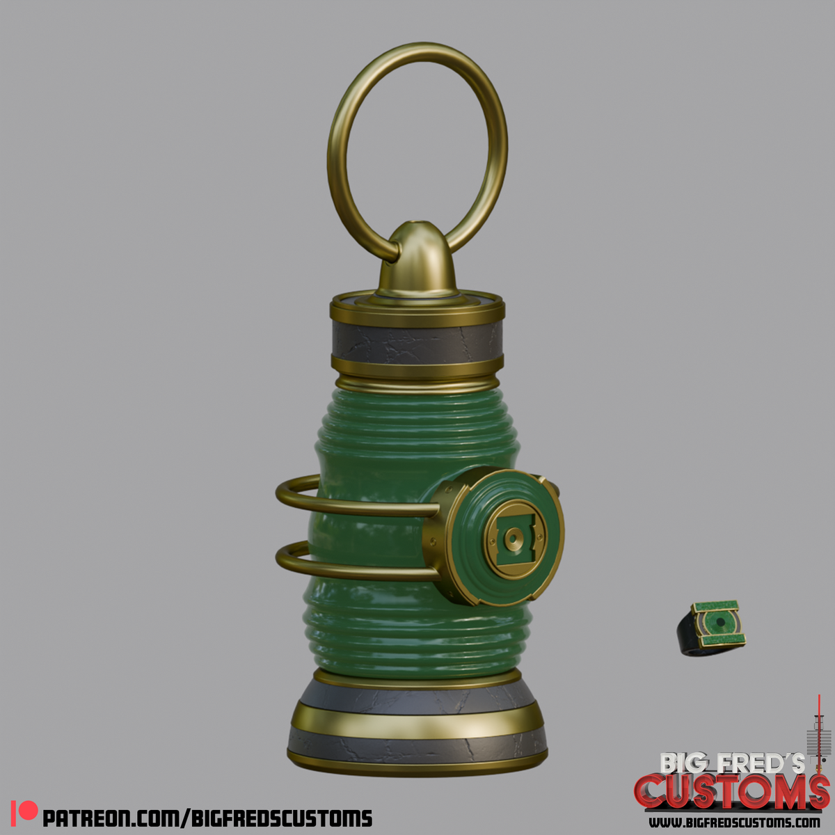 Hal Jordan's Green Lantern and Ring Stl File (Download)