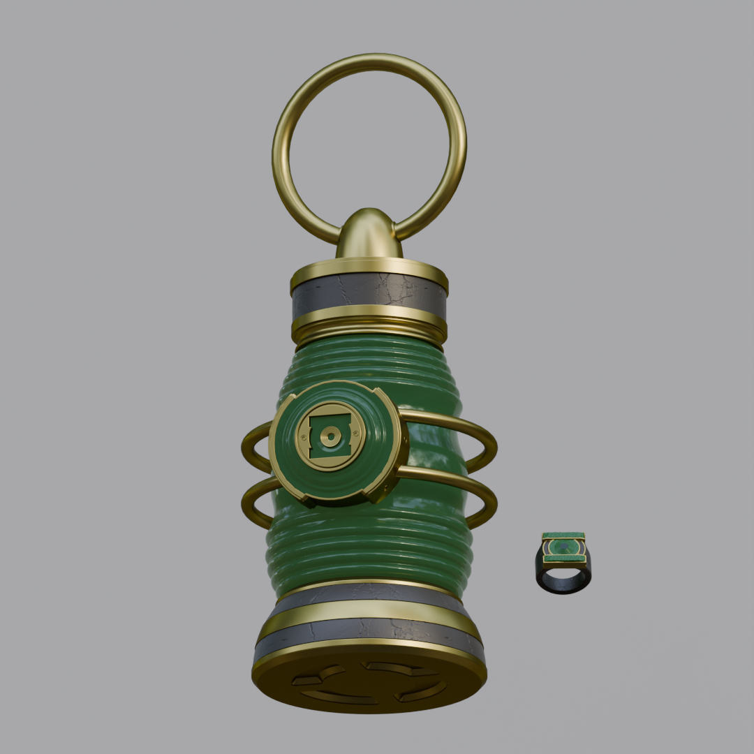 Hal Jordan's Green Lantern and Ring Stl File (Download)