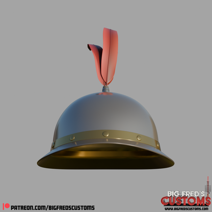 Medieval Kettle Helmet STL File