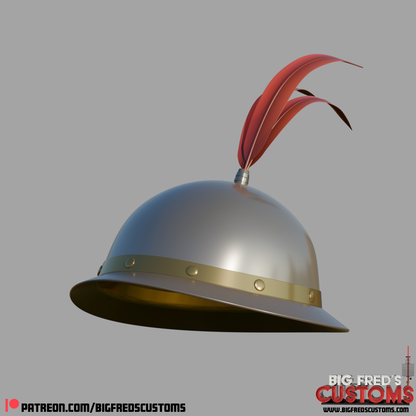 Medieval Kettle Helmet STL File