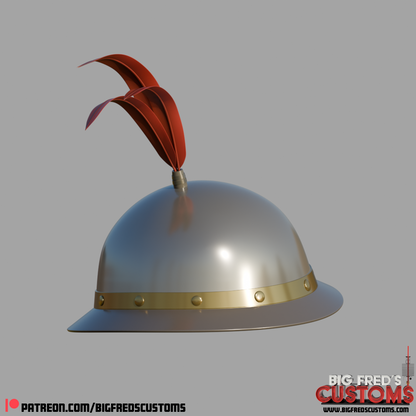 Medieval Kettle Helmet STL File