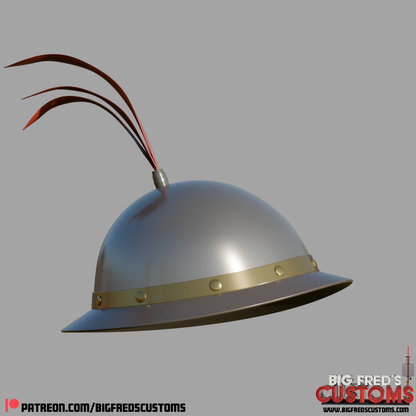 Medieval Kettle Helmet STL File