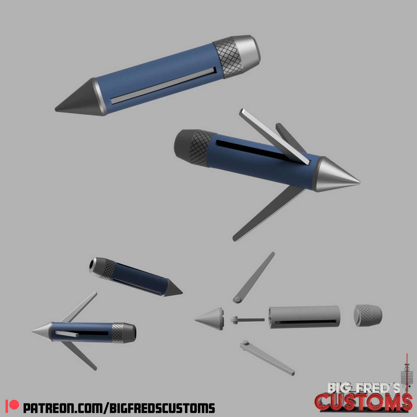 The Mandalorian Holdout Blaster (FB-45) with accessories Stl (the Book of Boba Fett) (Download)