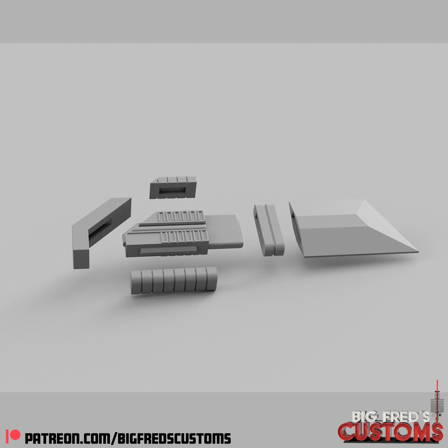 The Mandalorian Holdout Blaster (FB-45) with accessories Stl (the Book of Boba Fett) (Download)