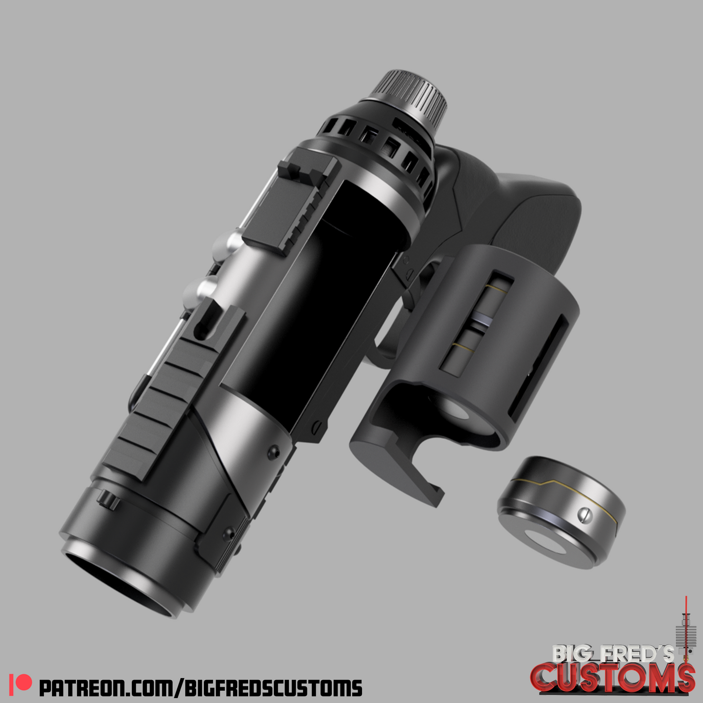 The Batman sticky bomb launcher with belt canister STL (Download) Files