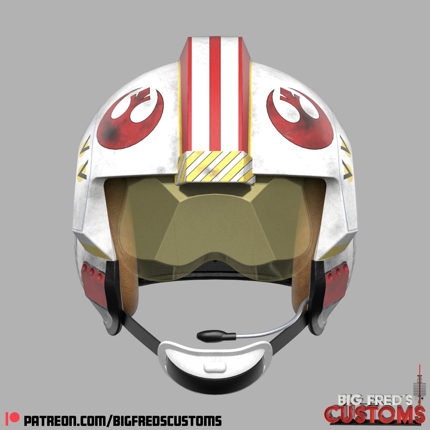 Luke Skywalker Rebel Pilot Helmet (Red Five) Stl (Downlad)
