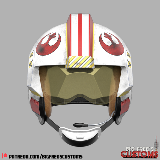 Luke Skywalker Rebel Pilot Helmet (Red Five) Stl (Downlad)