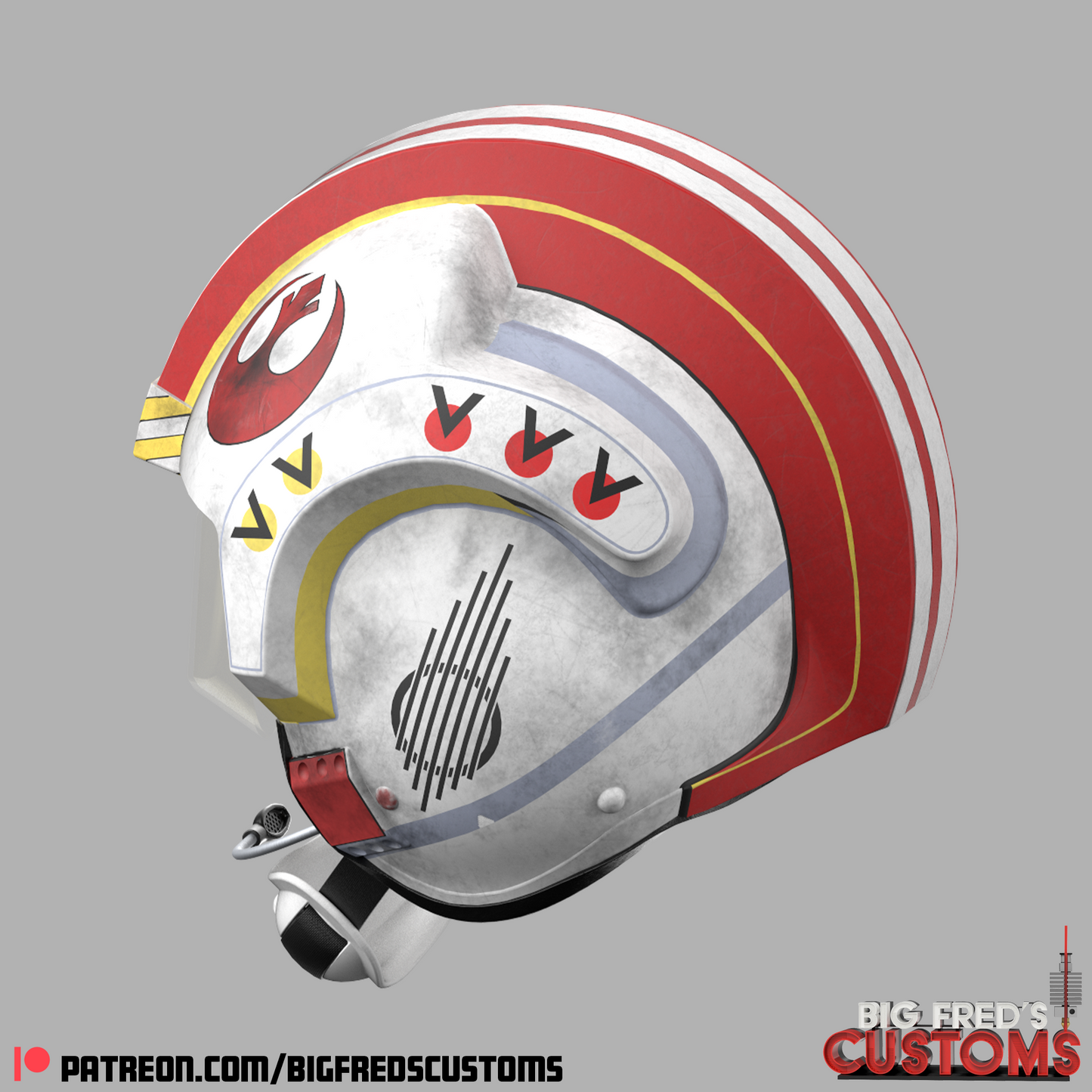 Luke Skywalker Rebel Pilot Helmet (Red Five) Stl (Downlad)