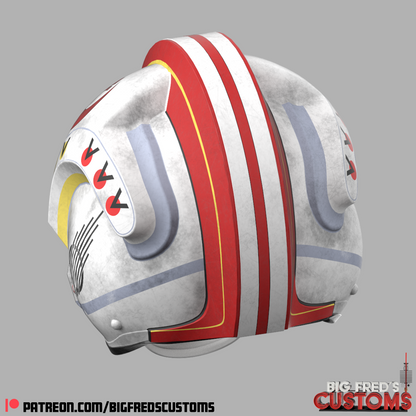 Luke Skywalker Rebel Pilot Helmet (Red Five) Stl (Downlad)