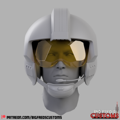 Luke Skywalker Rebel Pilot Helmet (Red Five) Stl (Downlad)