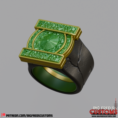 Hal Jordan's Green Lantern Ring (Lanterns) STL File (Download)