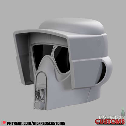 Imperial Biker Scout Trooper Helmet (Star Wars) STL (Download)