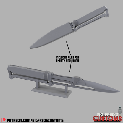 Din Djarin's Vibroblade Knife (The Mandalorian) STL File (Download)