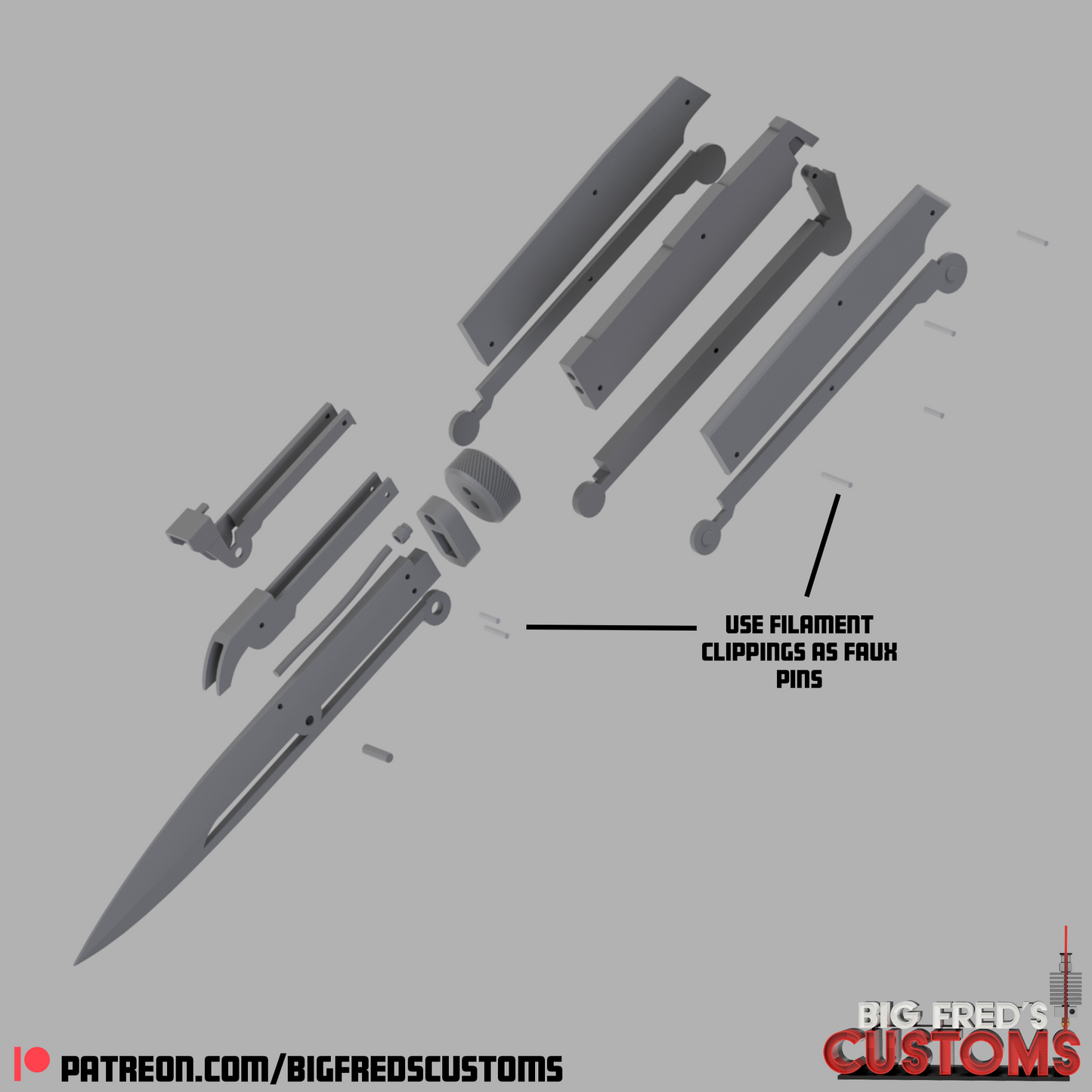 Din Djarin's Vibroblade Knife (The Mandalorian) STL File (Download)