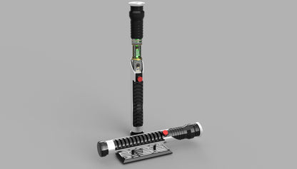 Qui-Gon Jinn Lightsaber with chassis (Star Wars Ep.I) Stl (Download)