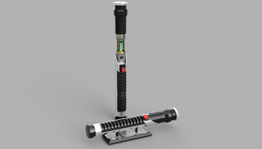 Qui-Gon Jinn Lightsaber with chassis (Star Wars Ep.I) Stl (Download)