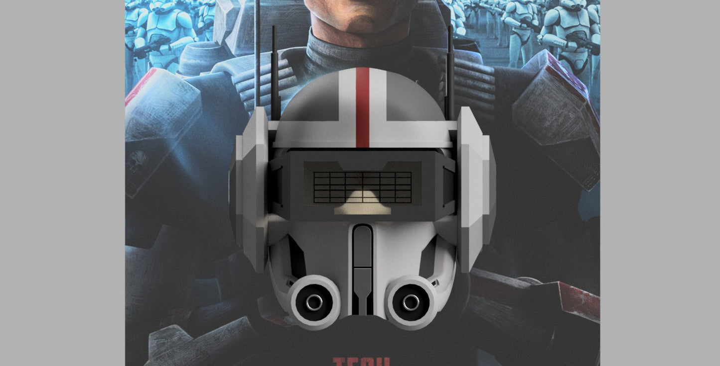 Tech Helmet (The Clone Wars and The Bad Batch) Stl (Download)