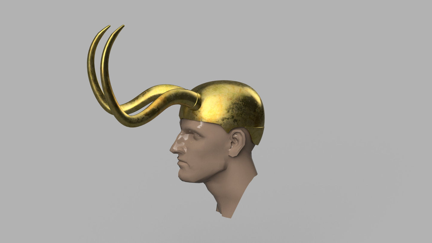 Classic Loki Helmet (Loki Tv show) STL (DOWNLOAD)
