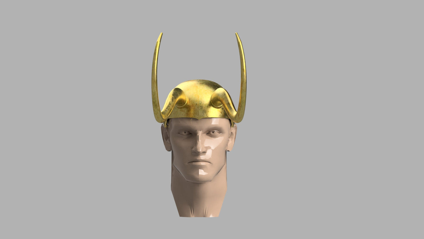 Classic Loki Helmet (Loki Tv show) STL (DOWNLOAD)
