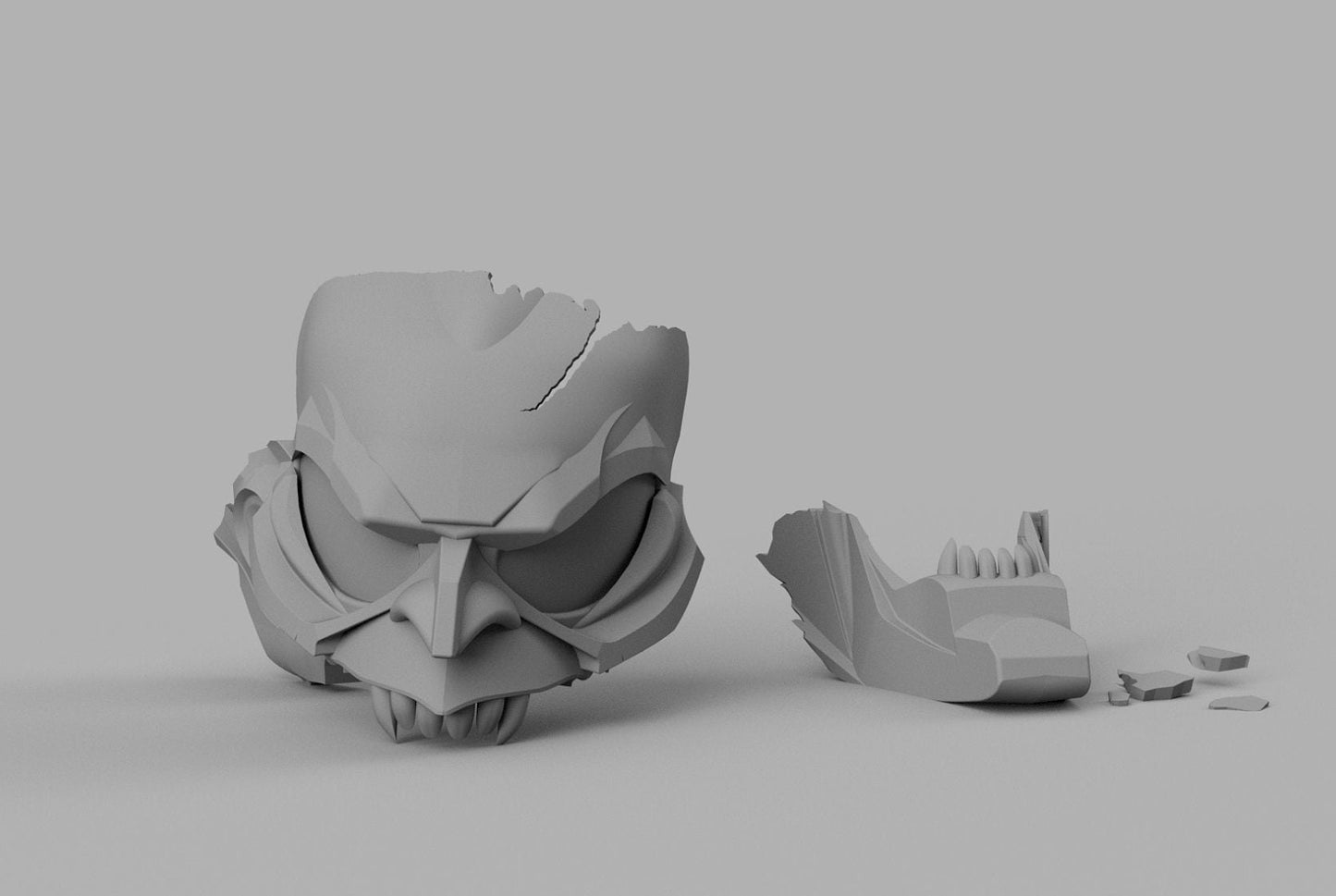The Green Goblin Helmet Broken  (Spider-Man Raimi and No Way home) STL (Download)