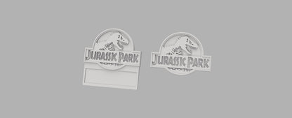 Jurassic Park Badge and Name Plate Model STL (Download)