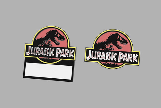 Jurassic Park Badge and Name Plate Model STL (Download)
