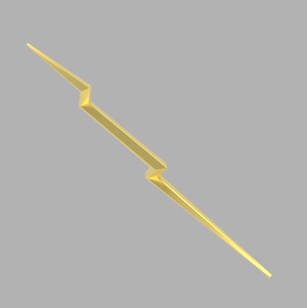 Zeus Lightning Bolt STL (Thor: Love and Thunder) (Download)