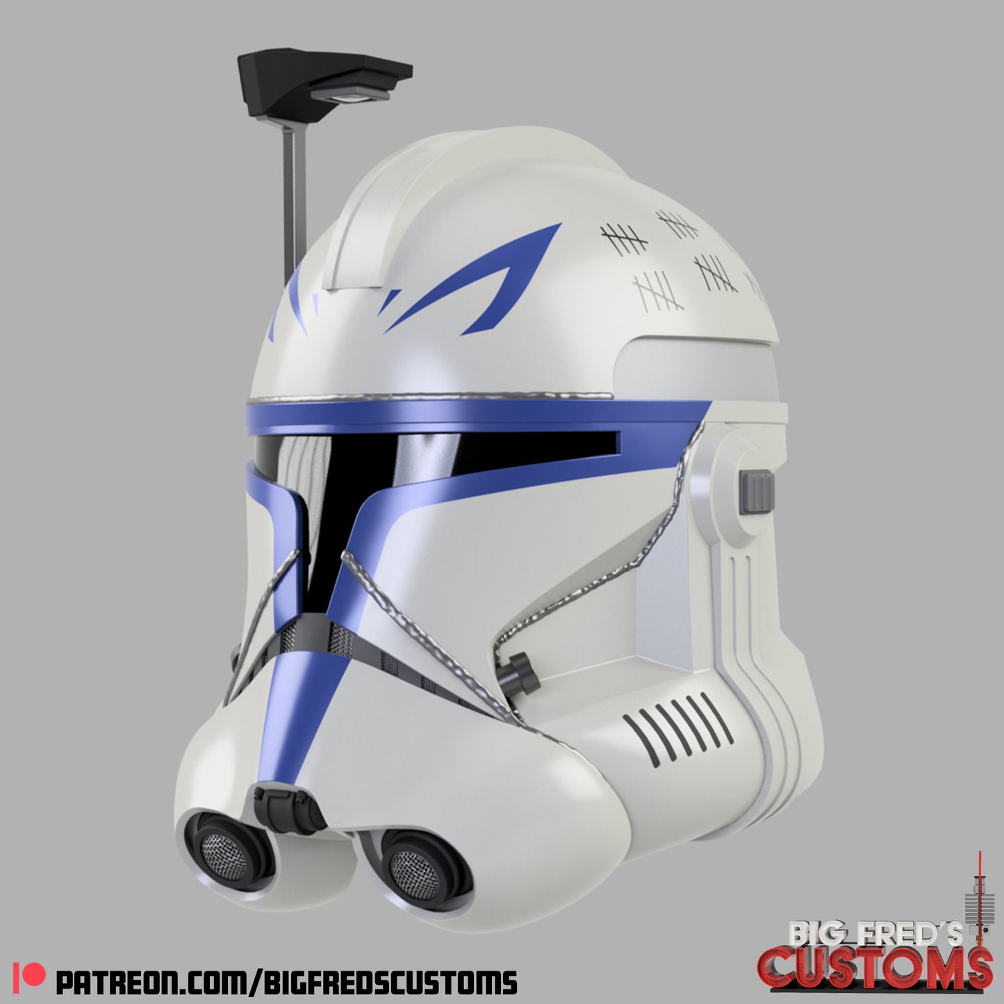 Captain Rex Phase 2 Clone Helmet (Live Action Ahsoka) Stl (Download)