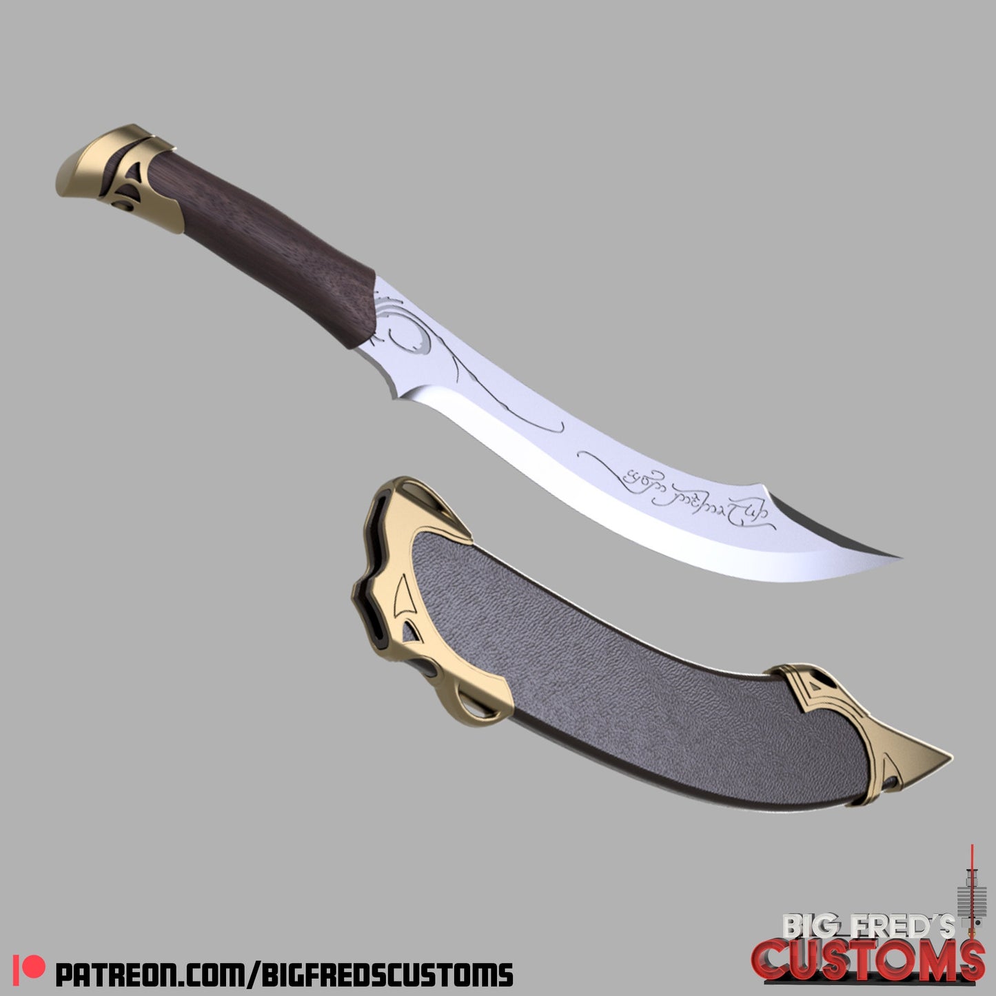 Aragorn's Elven Hunting Knife (The Lord of the Rings) STL (Download)