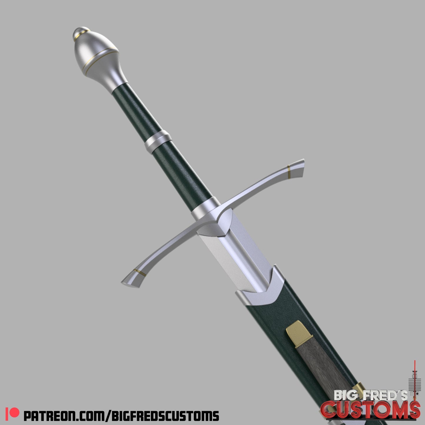 Aragorn's Ranger Sword - Strider  (The Lord of the Rings) STL (Download)