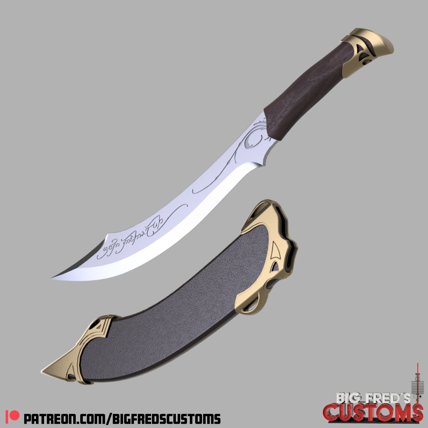 Aragorn's Elven Hunting Knife (The Lord of the Rings) STL (Download)