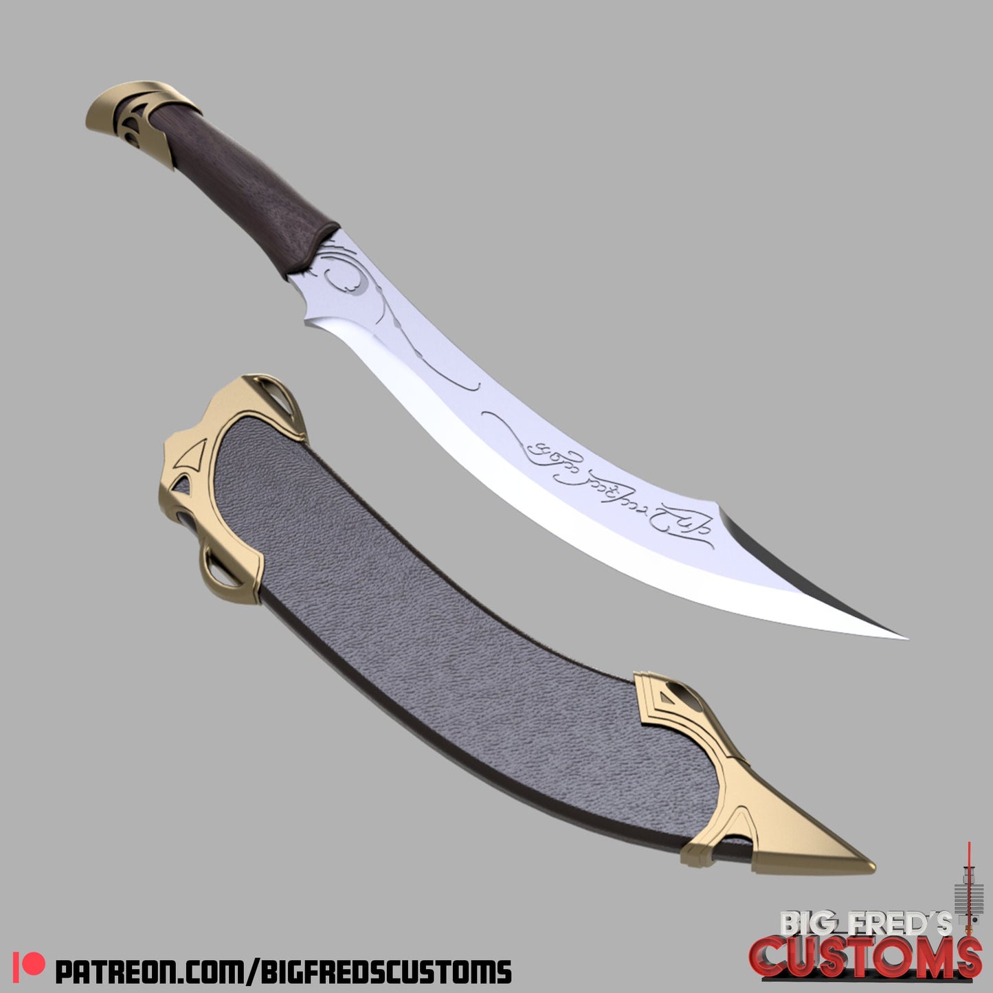 Aragorn's Elven Hunting Knife (The Lord of the Rings) STL (Download)