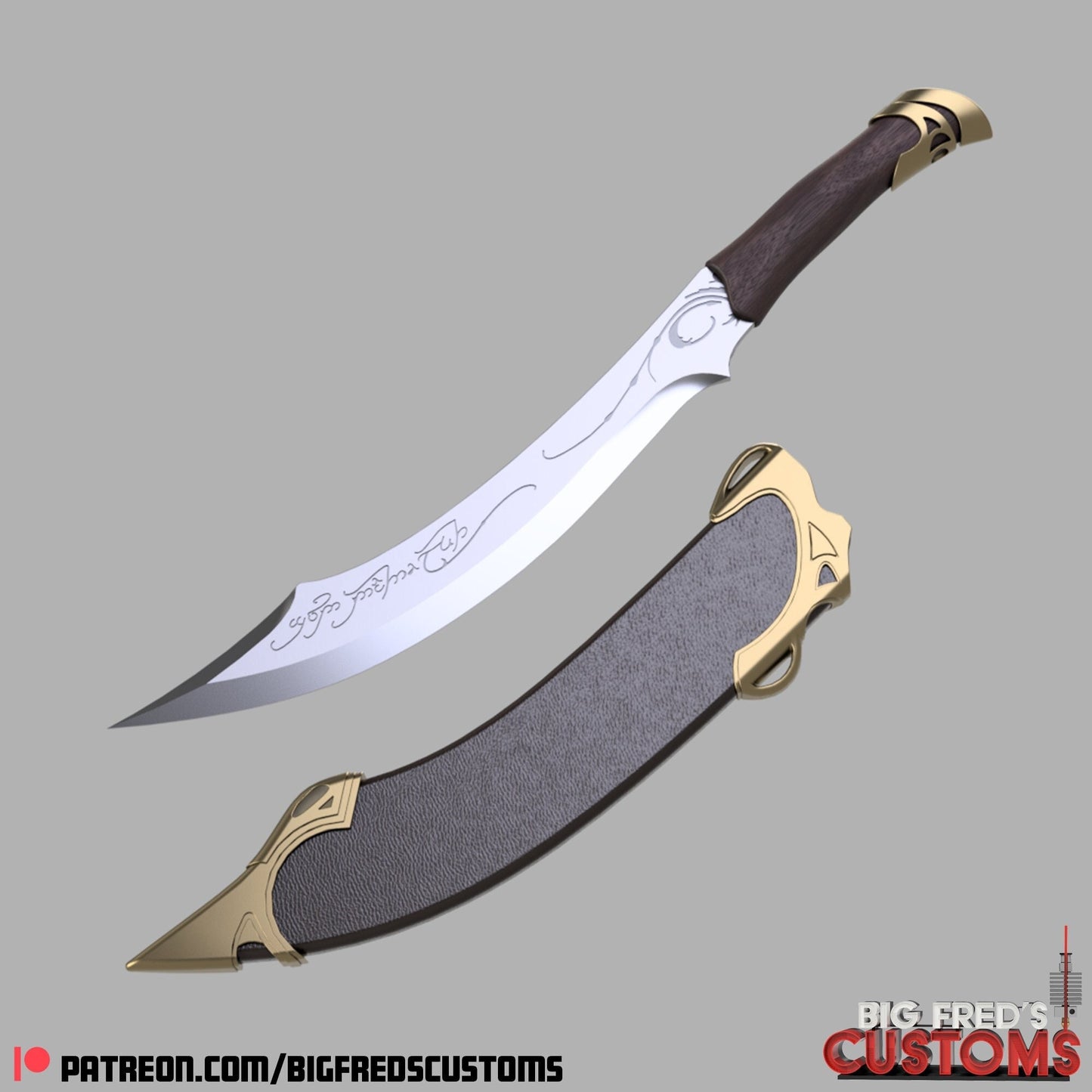 Aragorn's Elven Hunting Knife (The Lord of the Rings) STL (Download)